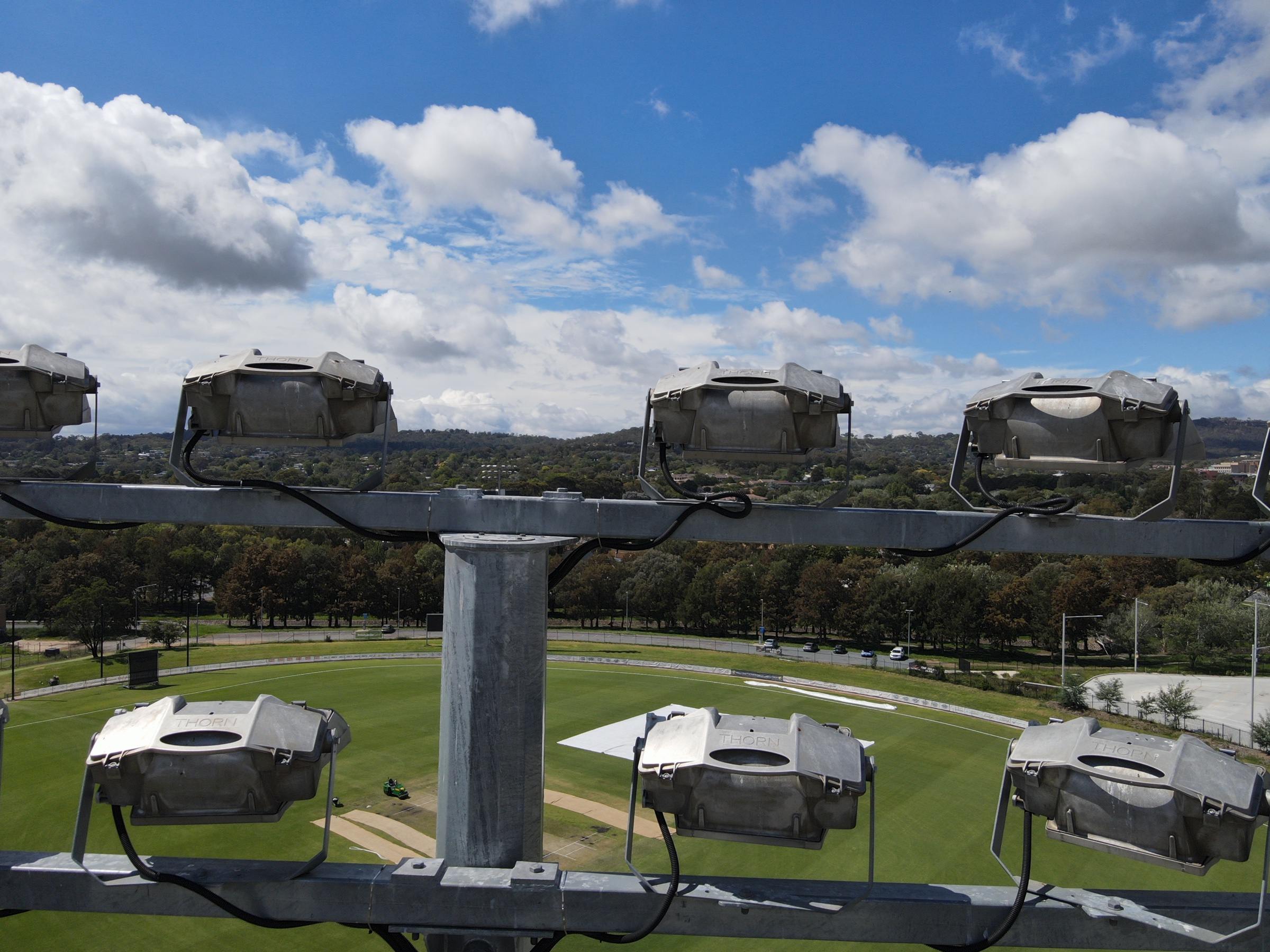 Visible-light photograph of the same site lighting